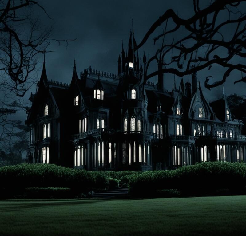 stephen king's house at night