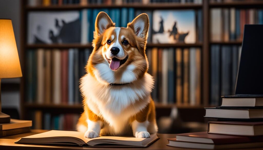 Stephen King's corgi providing comfort and support